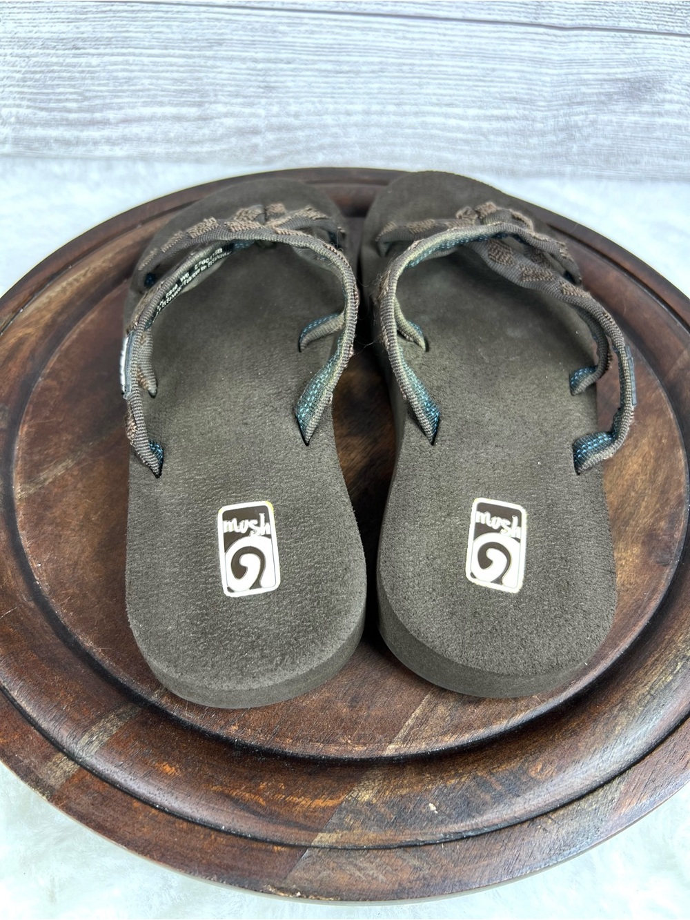 Teva Women’s Brown Mush Thong Flip Flop Sandals Shoes Size 6 Outdoor Boho Beach - Picture 7 of 11
